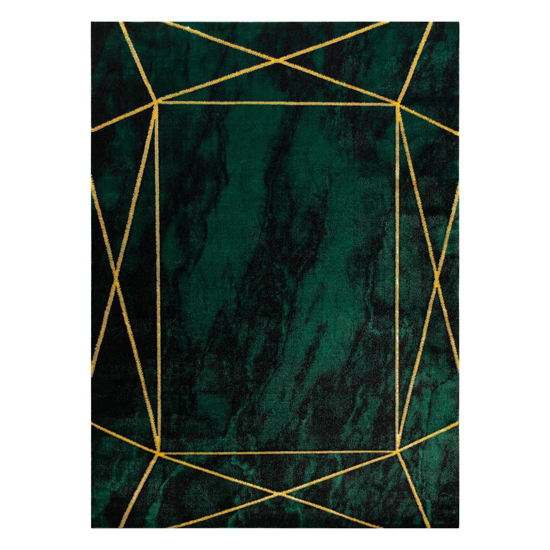 Gulvtæppe - Hakano Estema Marble 2, flaskegrøn 80×150 cm billede