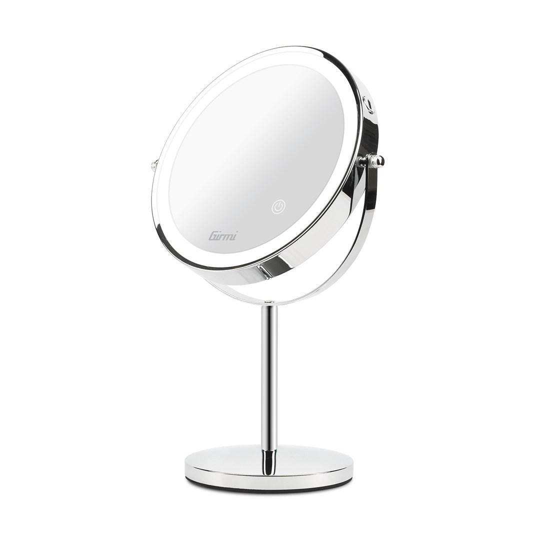 Makeupspejl med LED - Girmi BE02, 1x/3x, 360°, krom billede
