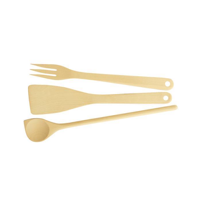 Køkkenredskaber i træ – Tescoma WOODY, cremefarvet