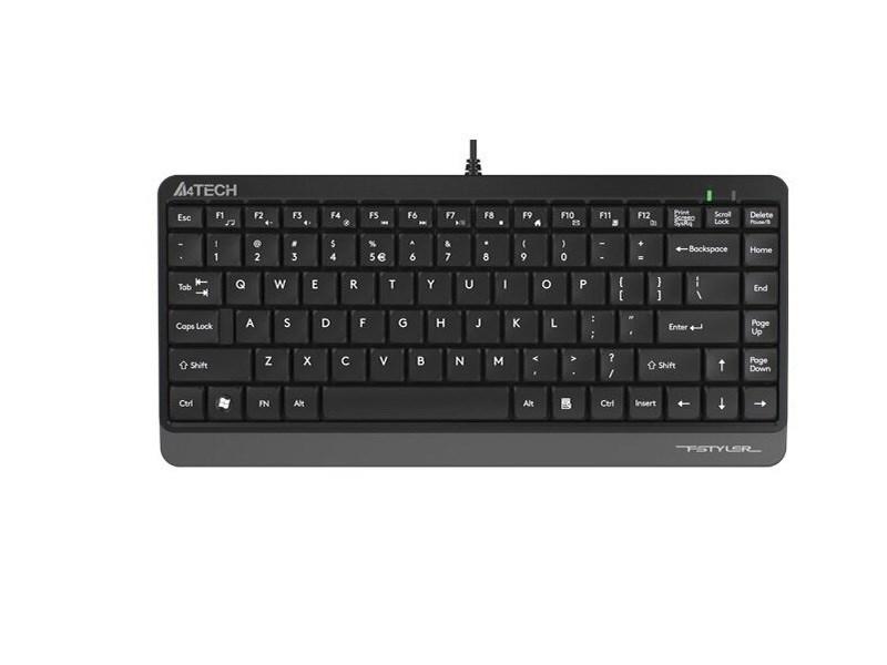 Tastatur A4Tech FSTYLER FK11 - grå, kompakt USB billede