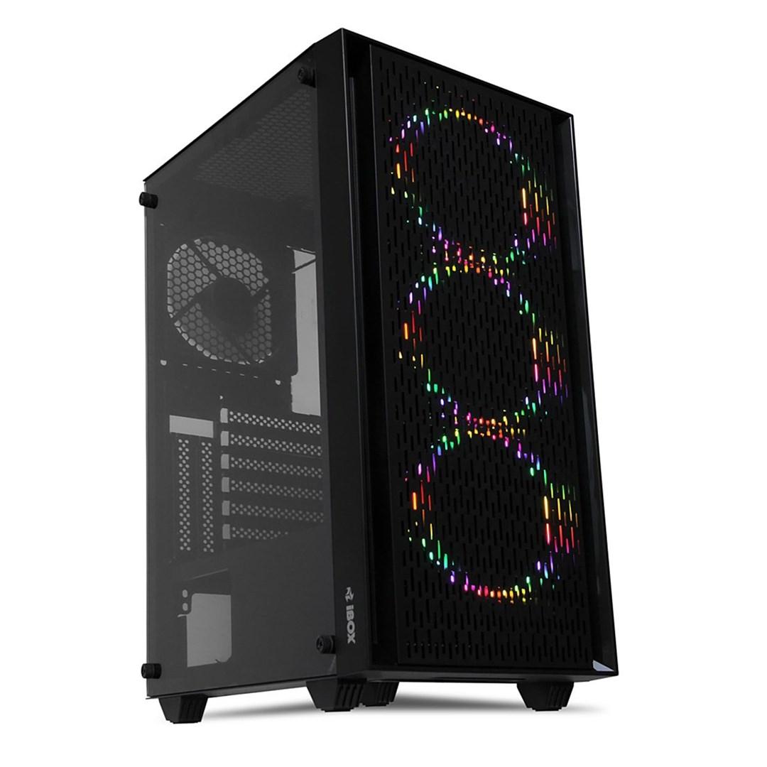PC kabinet midi tower – iBox CETUS 903, sort billede