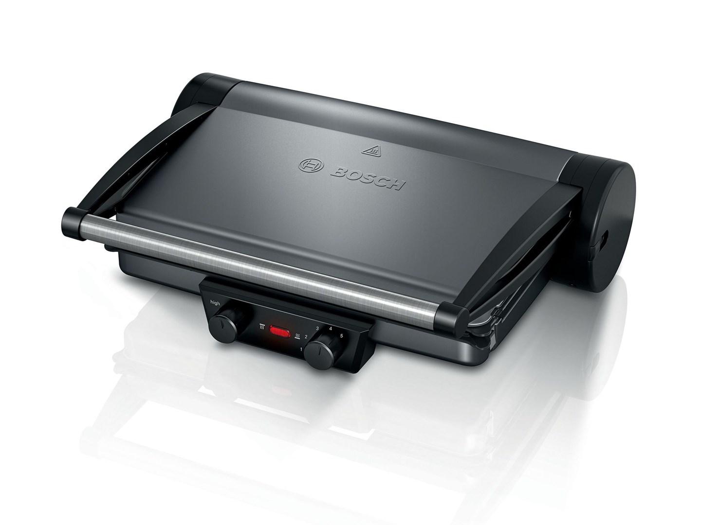 Elgrill kontaktgrill Bosch TCG4215 – 2.000 W, sort/sølv billede