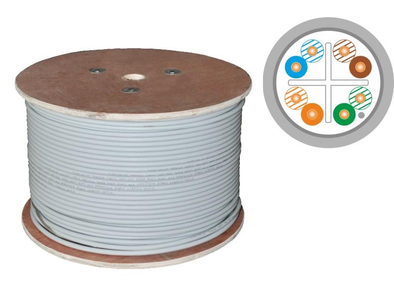 Netværkskabel Cat 6A F/UTP 305 m - Q-LANTEC, grå, LSOH billede