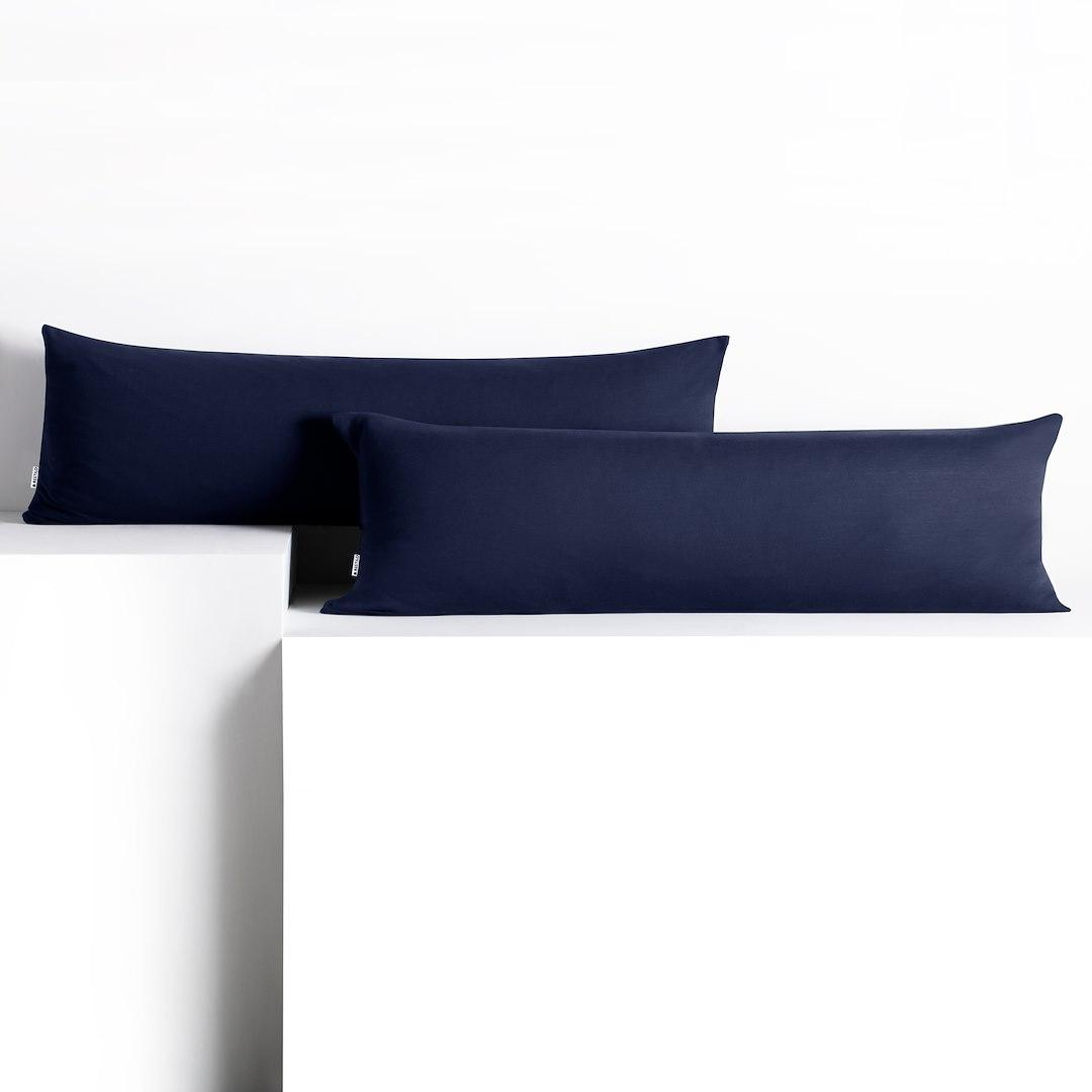 Pudebetræk 40x145 jersey - DecoKing Amber, marineblå billede