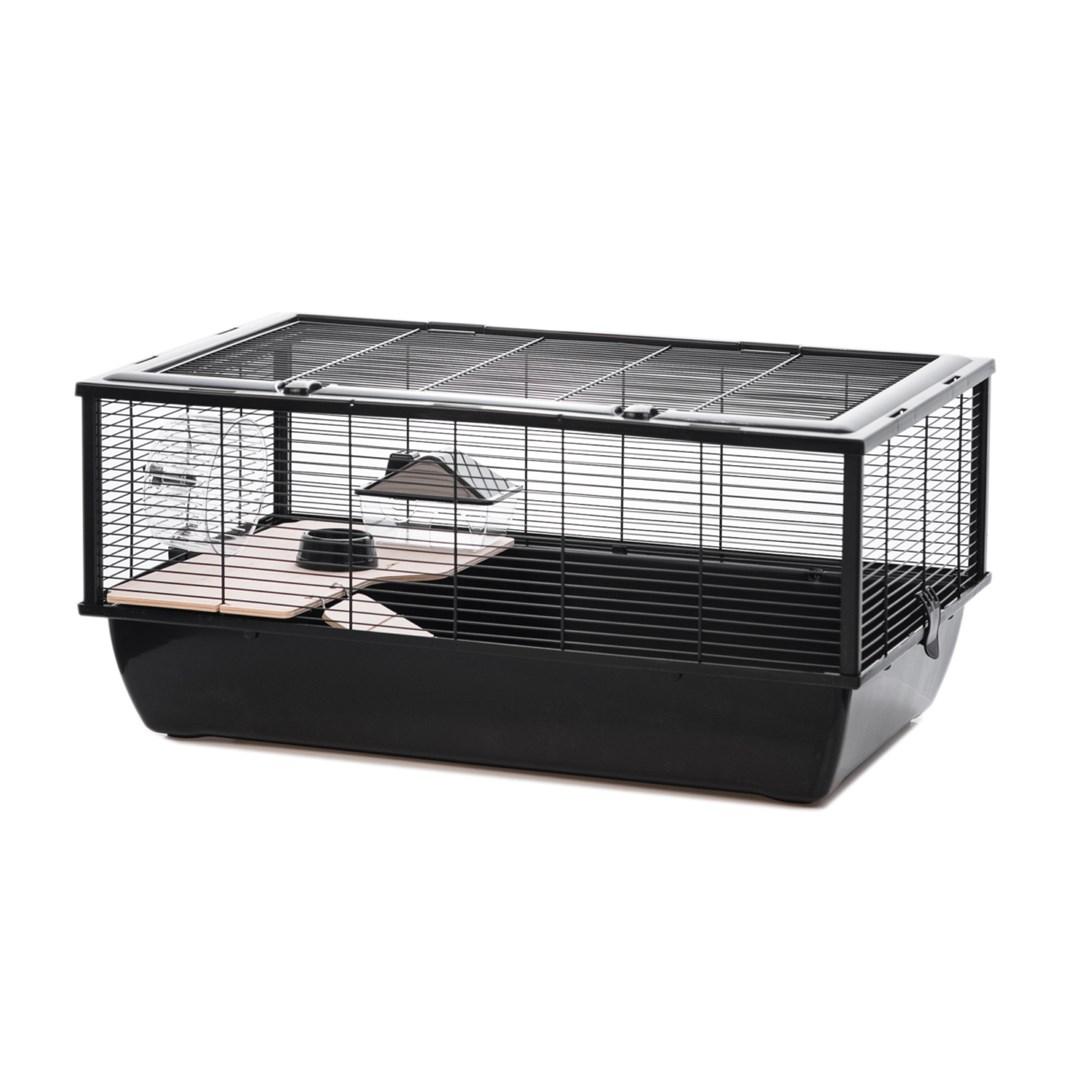 Hamsterbur INTER-ZOO Bob + Wood, sort billede