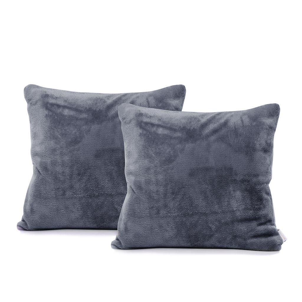 Pudebetræk 45x45 cm - DecoKing MIC, grafit, glat billede