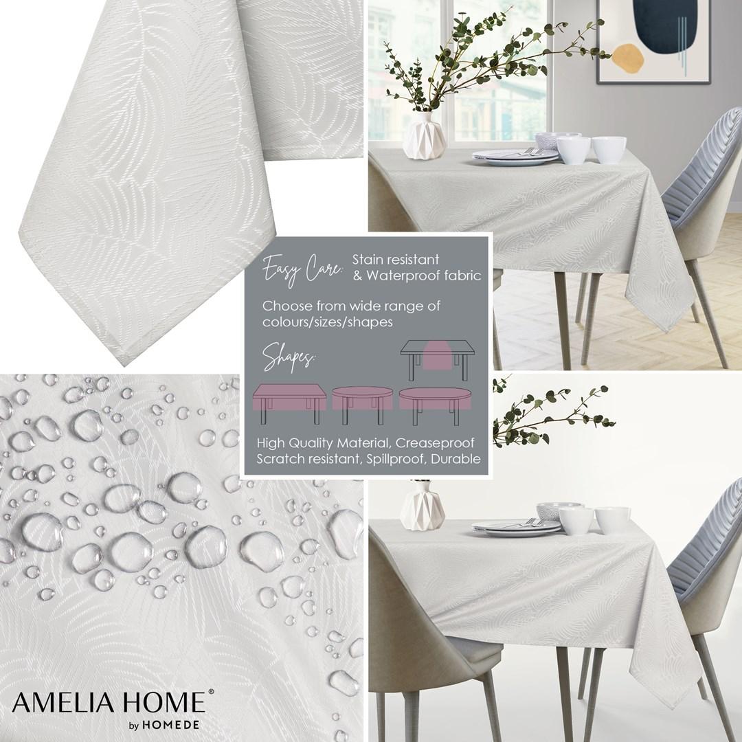 Dug kvadratisk - AmeliaHome Gaia, ecru, 100×100 cm billede