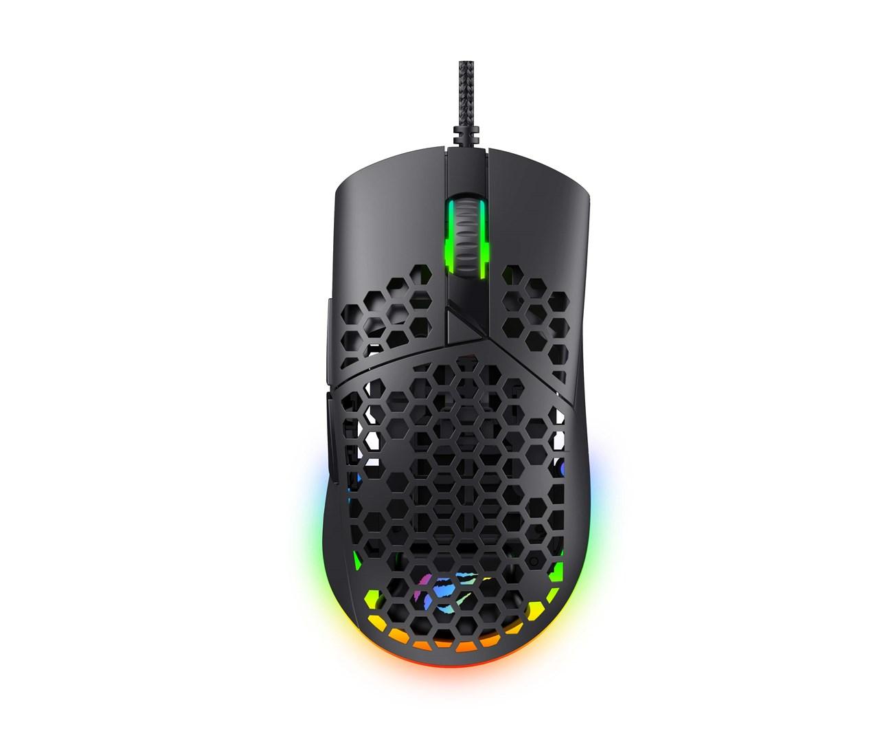 Gaming mus Havit MS1036 - sort, kablet RGB billede