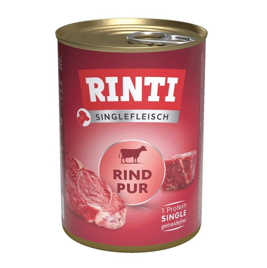 Hundefoder vådfoder RINTI Singlefleisch Pur Okse - 400 g billede