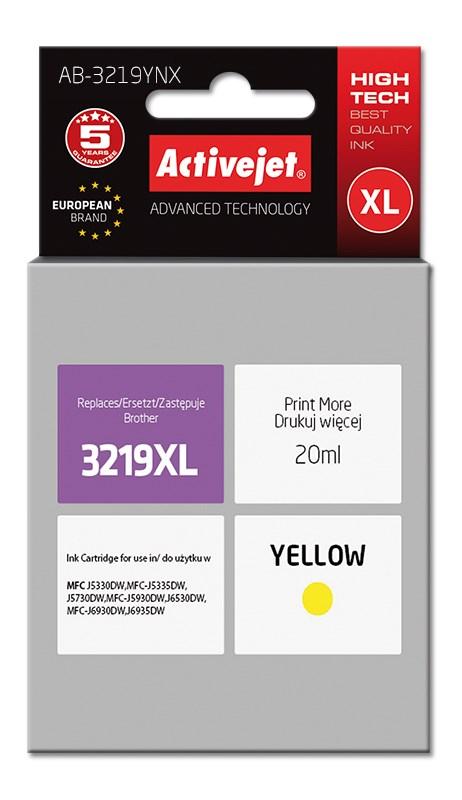 Blækpatron til Brother - Activejet 3219Y XL, gul, 20 ml billede