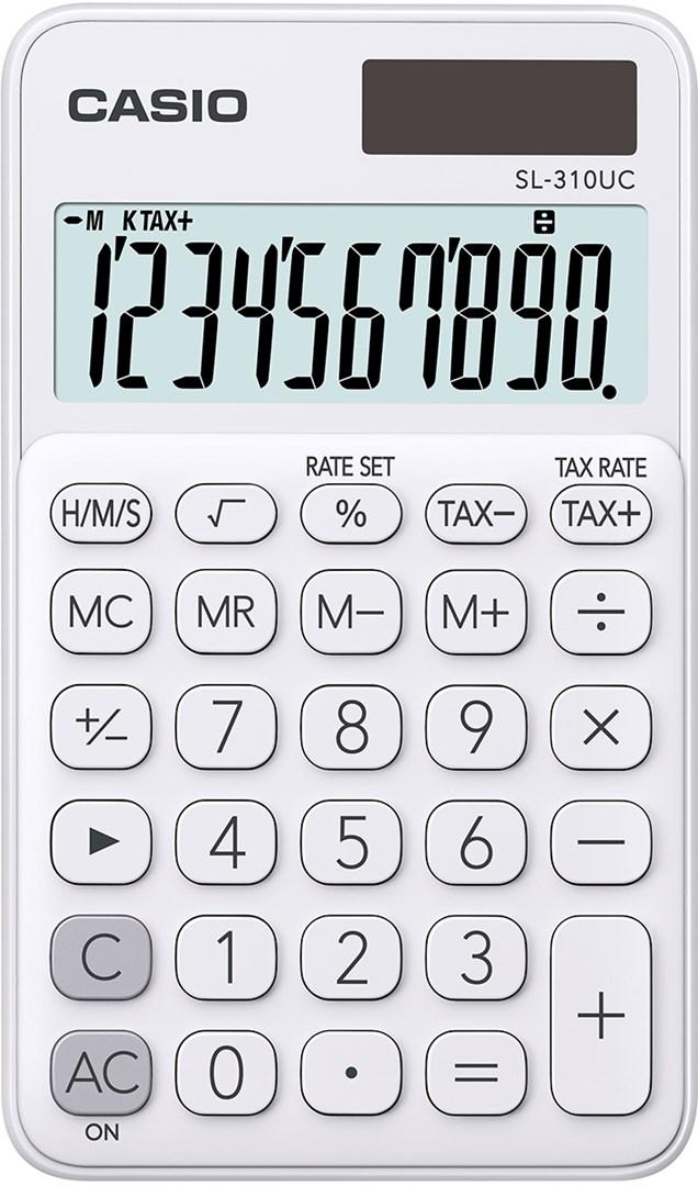 Lommeregner Casio SL-310UC-WE - hvid, 10-cifret display billede