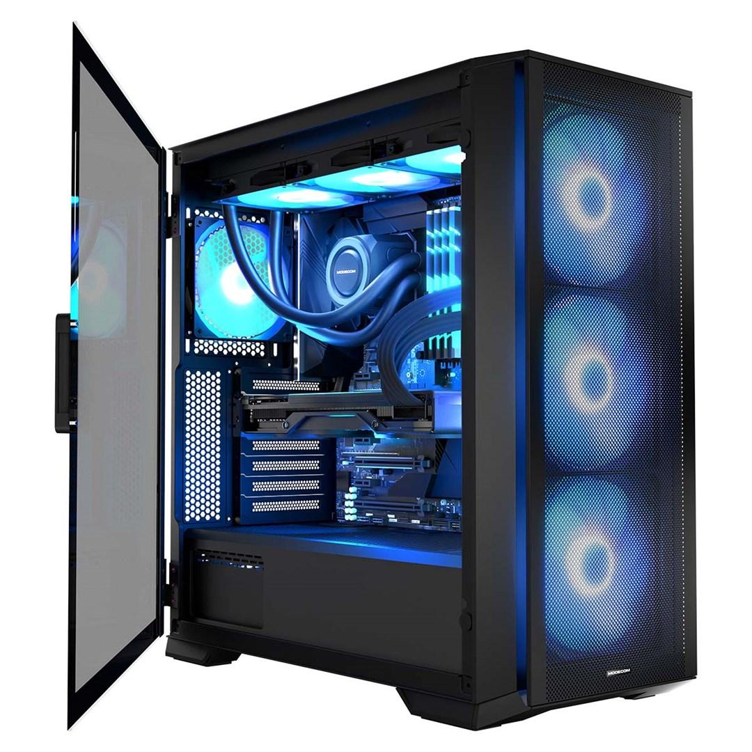 PC kabinet – MODECOM HORIZON ARGB Flow Midi Tower, USB 3.0 x2, USB-C billede