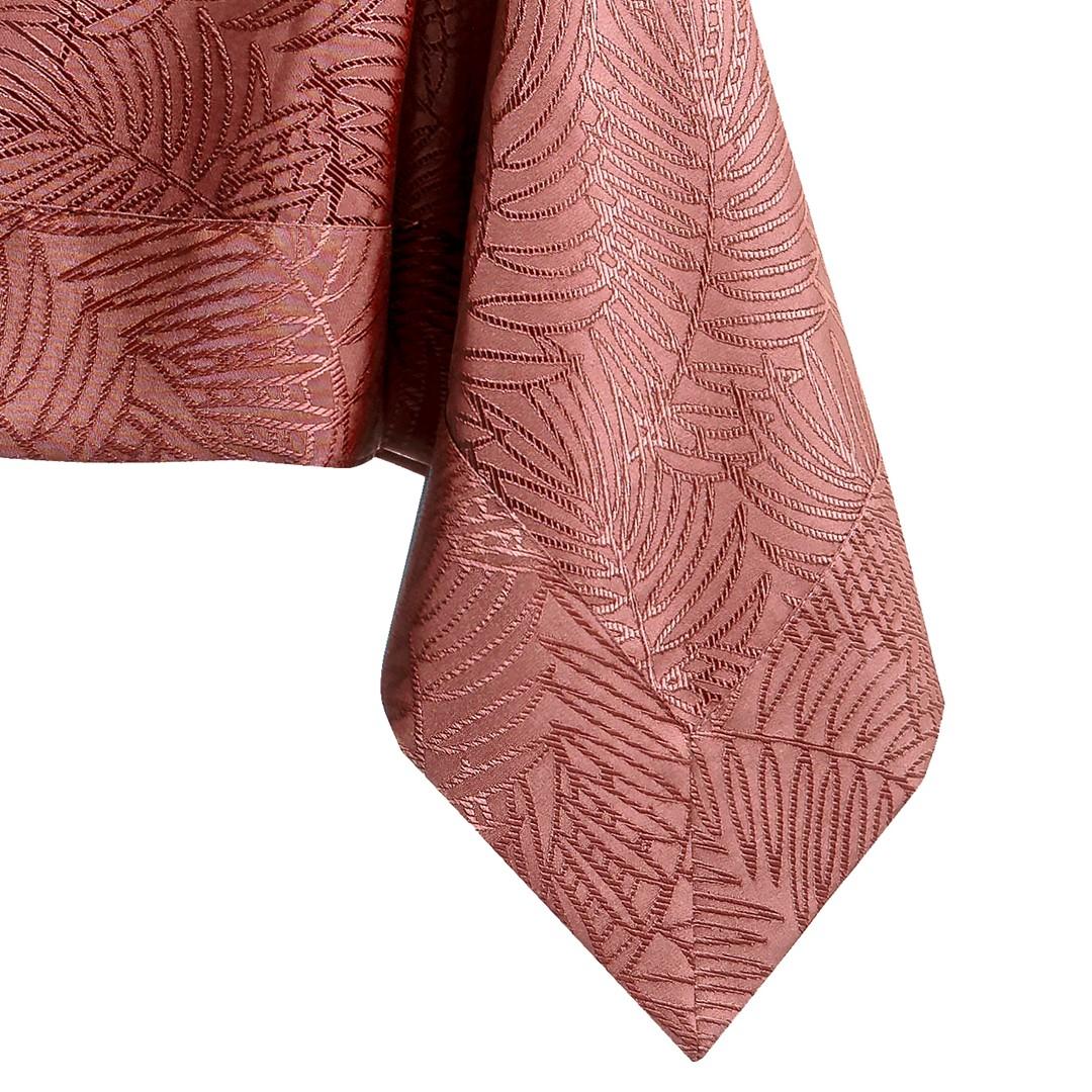 Dug lyserød 110×110 cm - AmeliaHome Gaia, præget plantemotiv billede