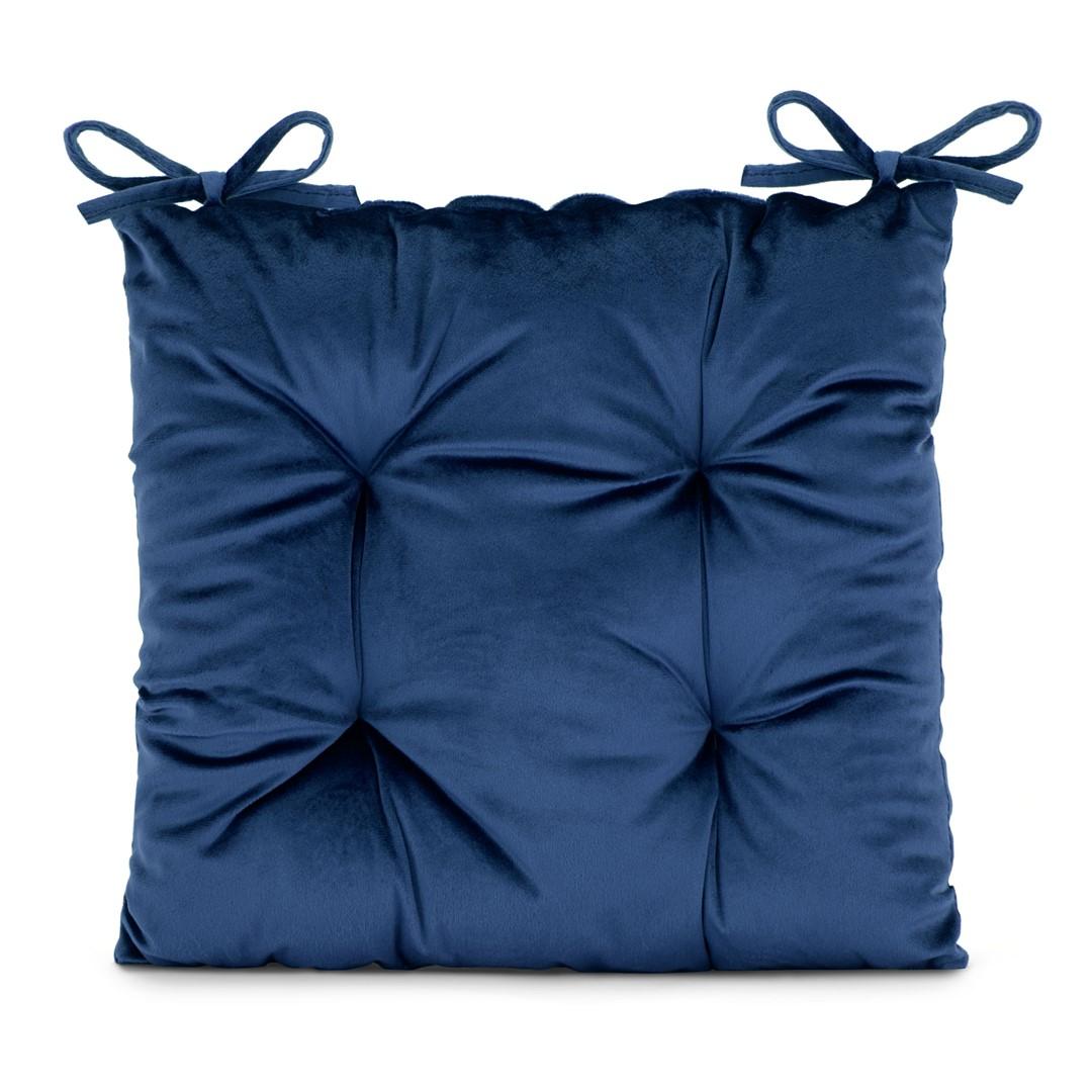 Stolehynde 40x40 cm - indigo velour, Aleksa billede