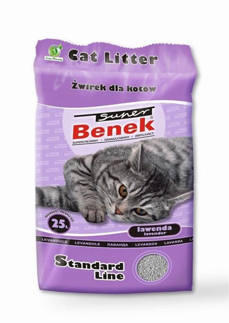 Kattegrus klumpende - Super Benek Standard Lavendel 25 l (20 kg) billede