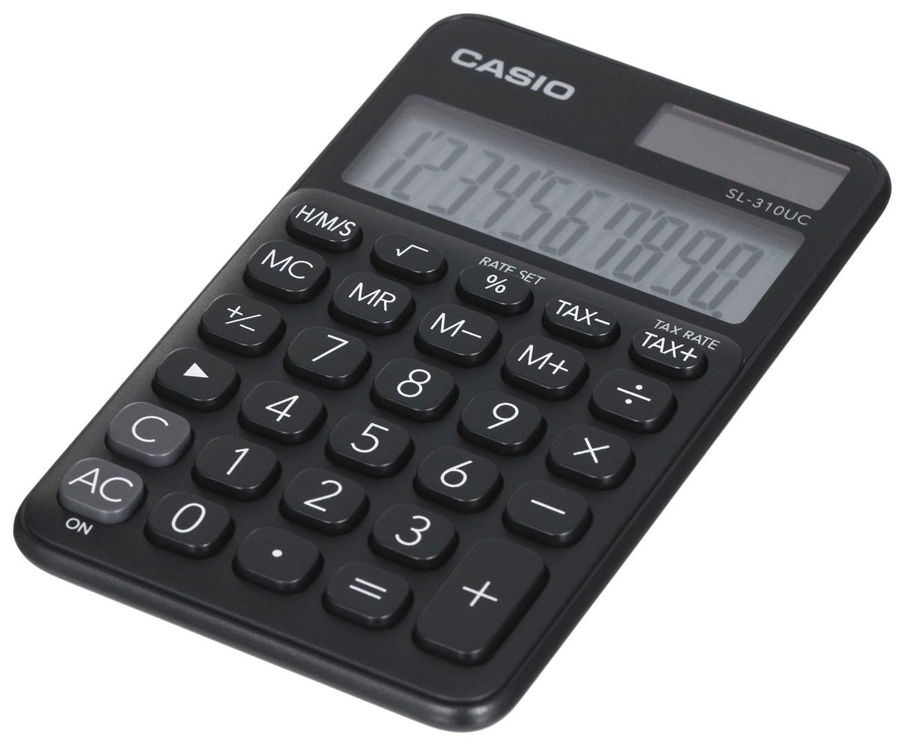 Lommeregner Casio SL-310UC-BK - sort, 10-cifret display billede