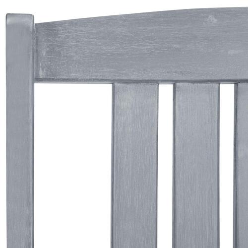 Havestole 6 stk. massivt akacietræ grå