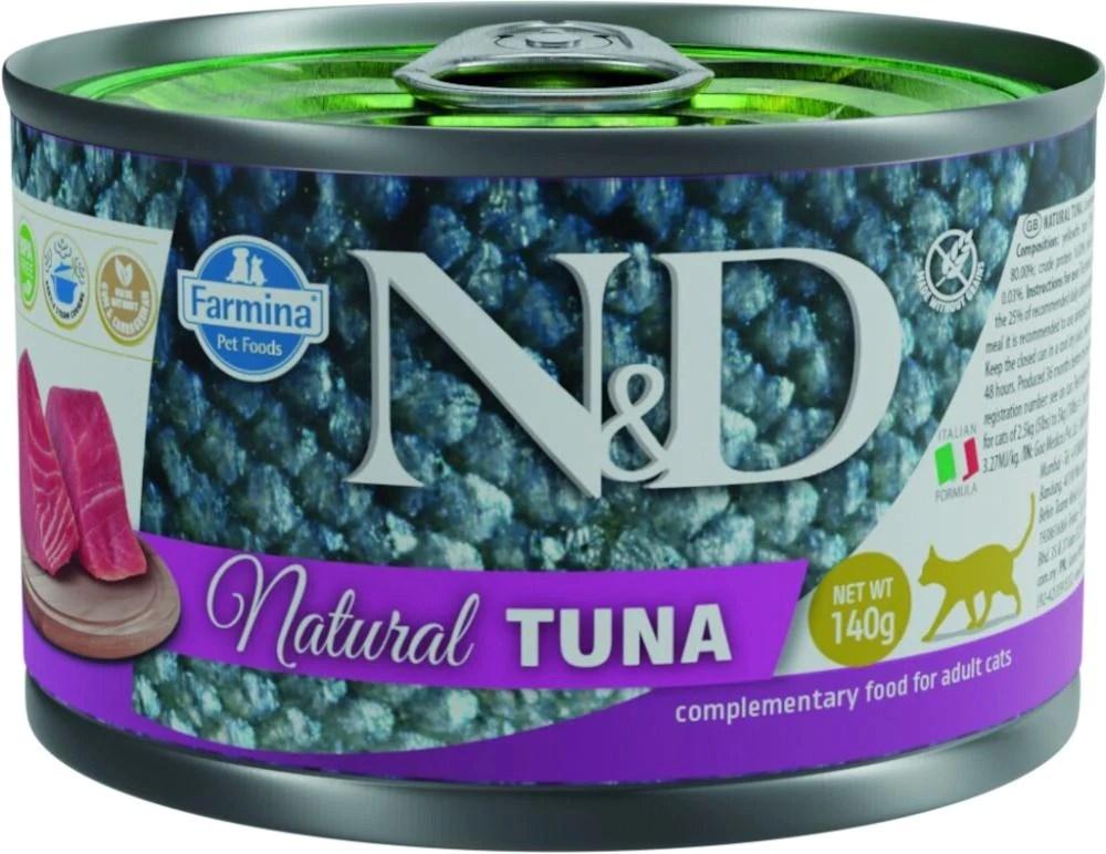 Vådfoder til kat – Farmina N&D Natural Tun, 140 g billede