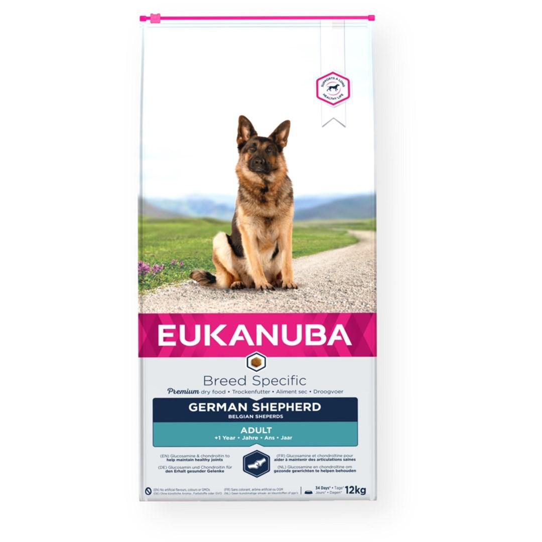 Hundefoder til schæfer – Eukanuba Breed Specific Chicken 12 kg billede