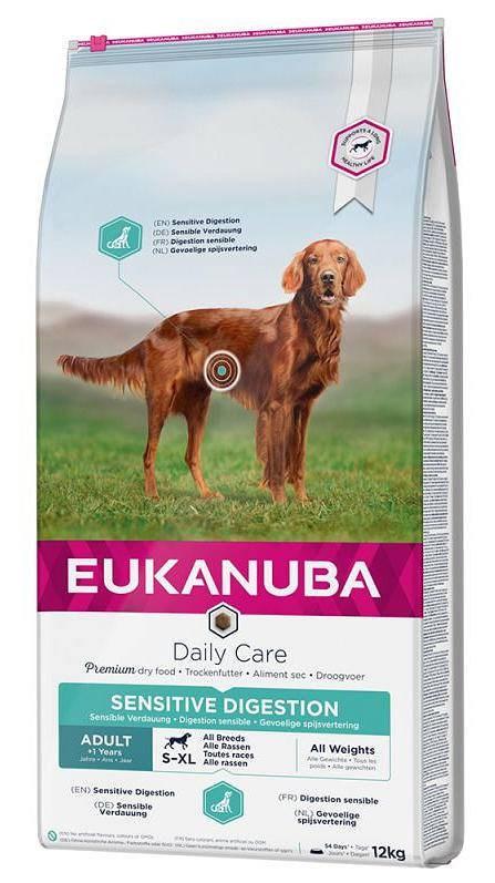 Hundefoder tørfoder EUKANUBA Daily Care Sensitive Digestion Adult 12 kg billede