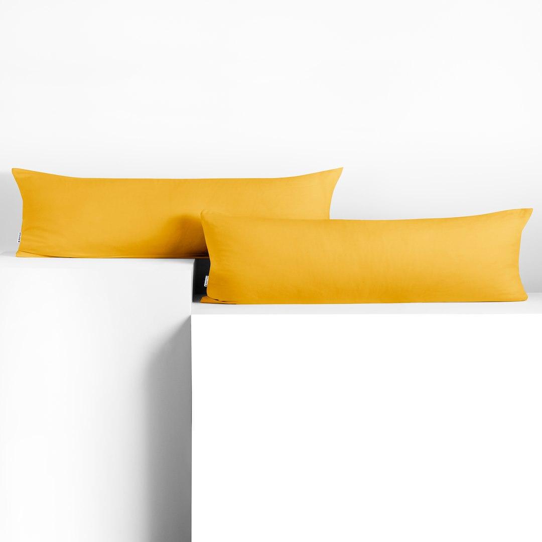 Pudebetræk 40x145 jersey - DecoKing Amber, gul, klassisk billede