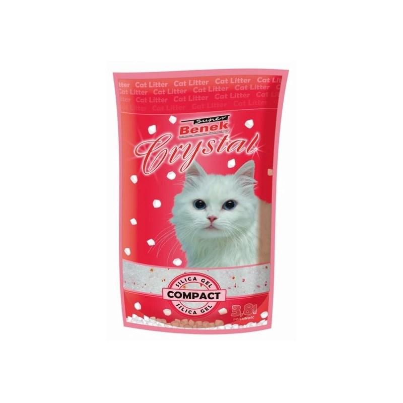 Kattegrus silica – Super Benek Crystal Compact 3,8 l billede