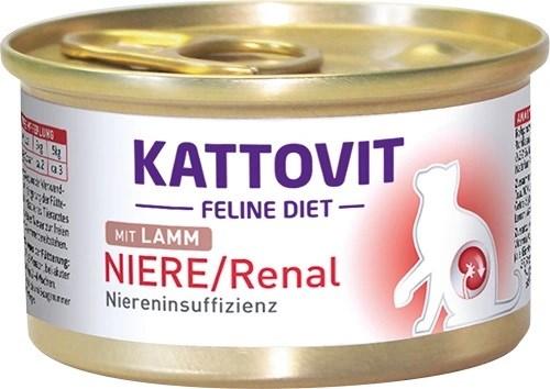 Kattemad vådfoder KATTOVIT Feline Diet Renal med lam - 85 g billede