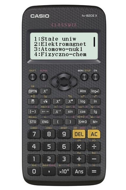 Lommeregner videnskabelig Casio fx-82CEX, sort - 12-cifret display billede