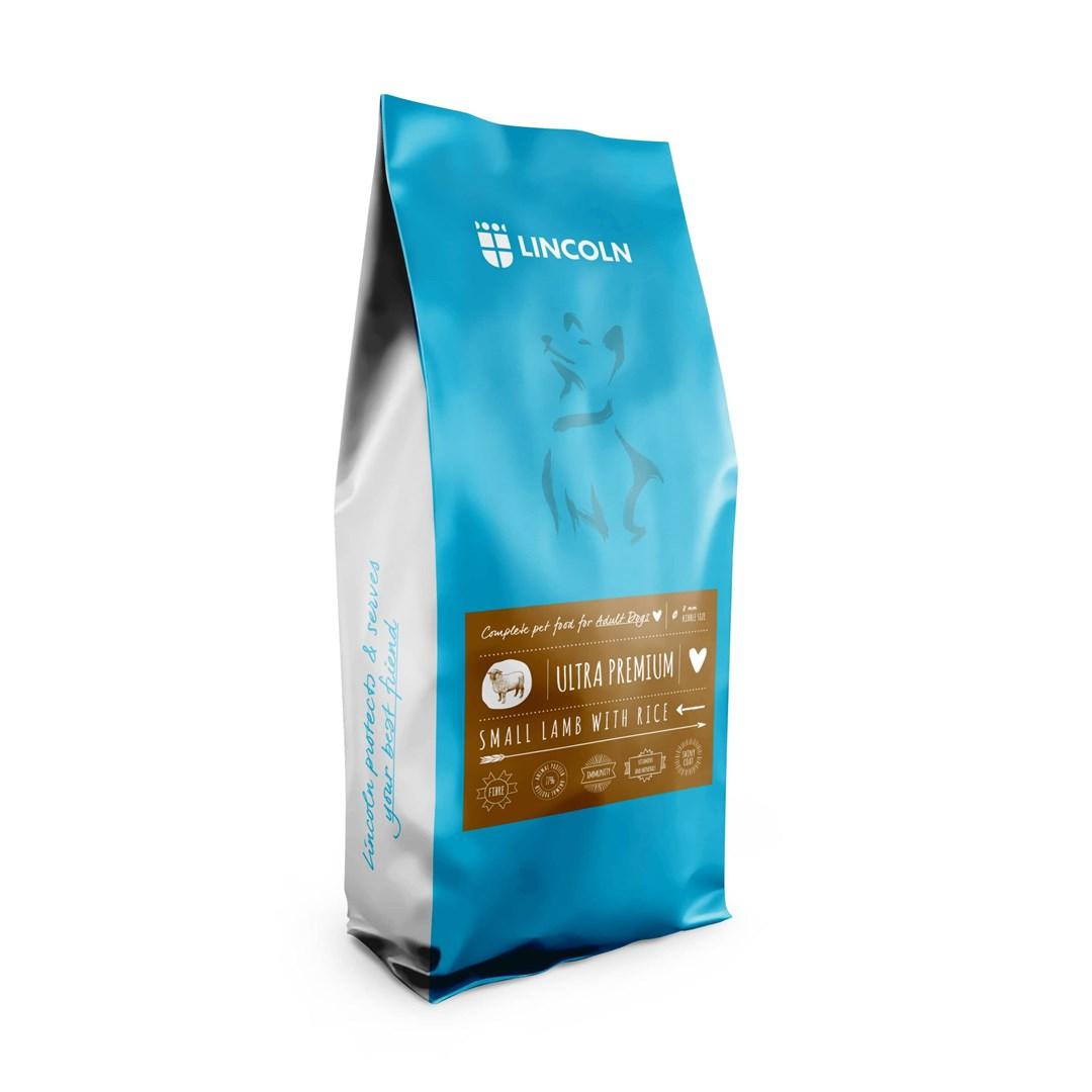 Hundefoder tørfoder Lincoln Ultra Premium Adult Small – Lam med ris, 12 kg billede