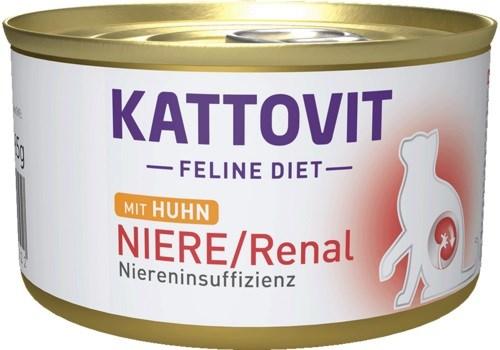 Vådfoder til kat – Kattovit Feline Diet Nyre/Renal Kylling 185 g billede