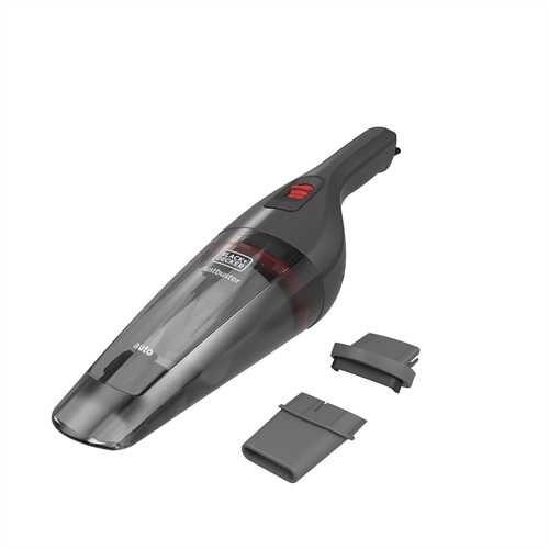 Håndstøvsuger til bil - Black & Decker NVB12AVA, poseløs, grå/rød billede