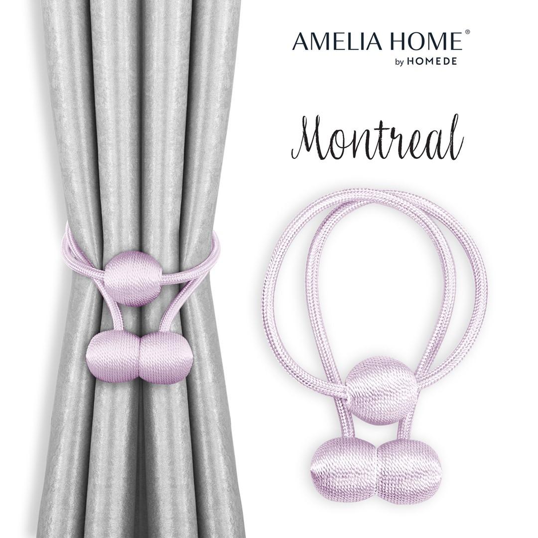 Gardinsamlere med magnet - AmeliaHome Montreal, lilla (sæt á 2) billede