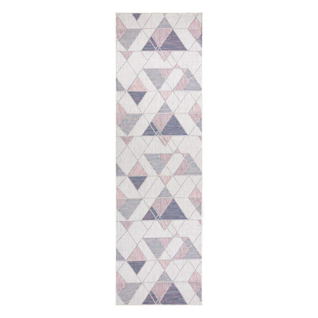Gulvløber Hakano Vinea Geometric2 - creme, 70×300 cm billede