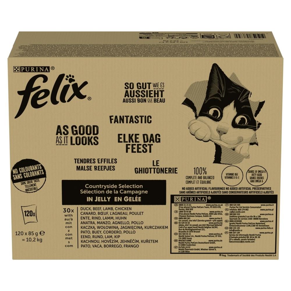 Vådfoder til kat – Purina Felix Countryside Selection, 120 × 85 g billede