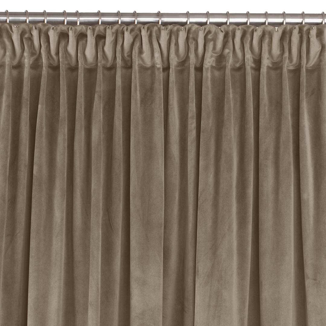 Mørklægningsgardin fløjl 200×300 cm - beige VILA fra HOMEDE billede