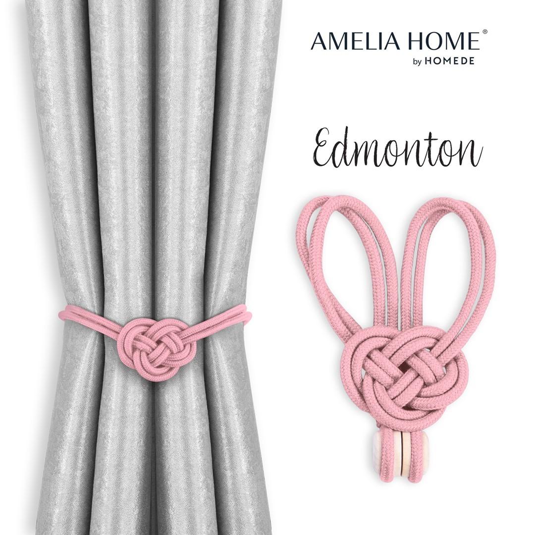 Gardinholdere med magnet Amelia Home Edmonton - pudderlyserød (sæt á 2) billede