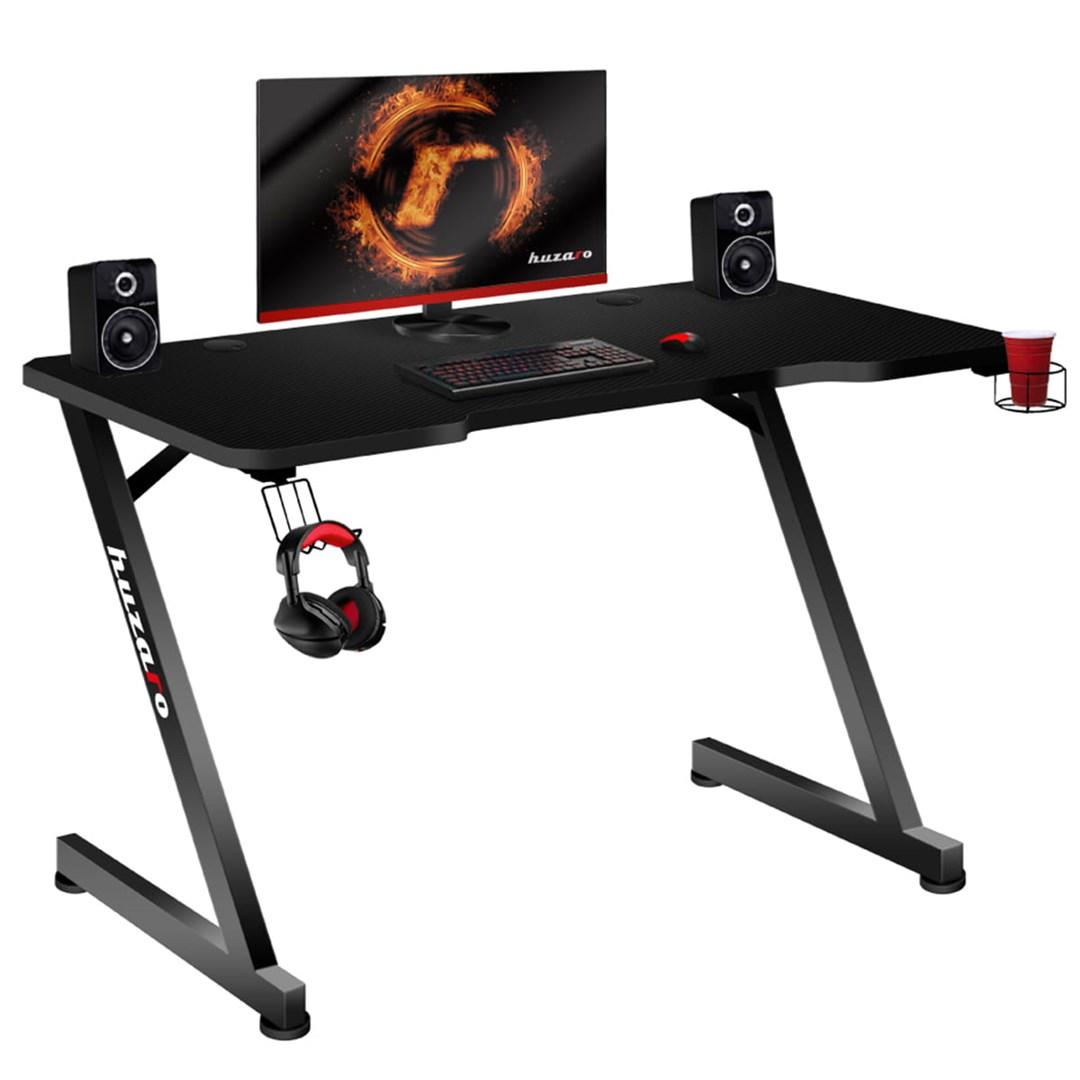 Gamingbord Huzaro Hero 2.5 – sort, 120 × 60 cm billede