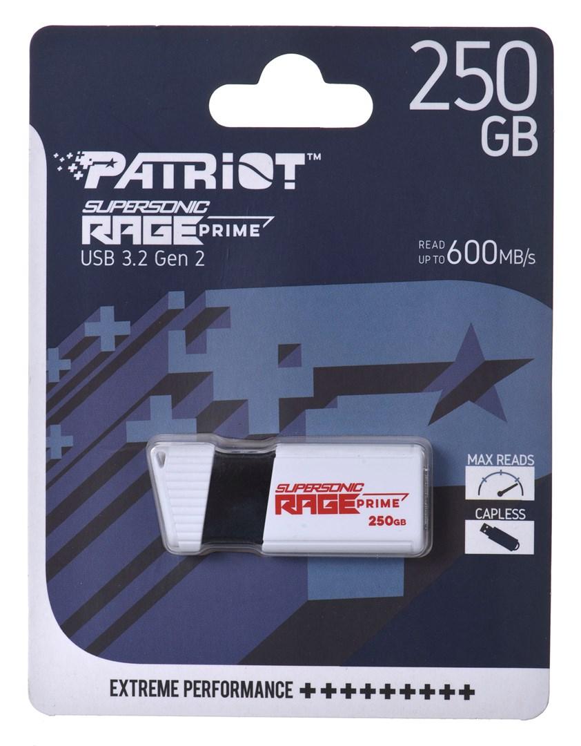 USB stik Patriot Rage Prime 256 GB - USB 3.2 Gen 2, op til 600 MB/s