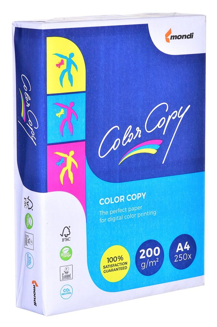 Kopipapir A4 200 g/m² - Mondi Color Copy, satin, 250 ark billede