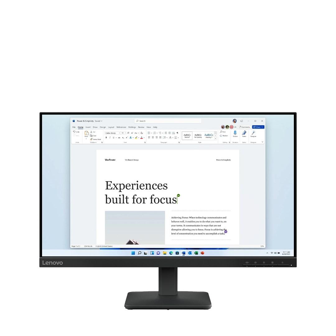 Skærm 24" Lenovo L24-4e - Full HD IPS, 100 Hz, sort