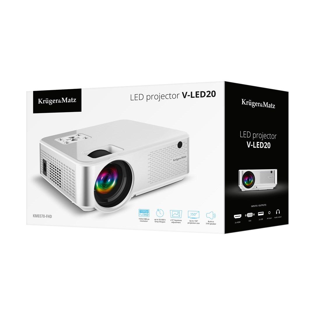 Projektor - Kruger & Matz V-LED20 LED Full HD 1080p billede