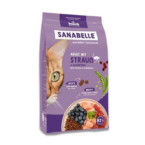 Kattemad tørfoder Bosch Sanabelle Adult med struds & blåbær – 8 kg billede