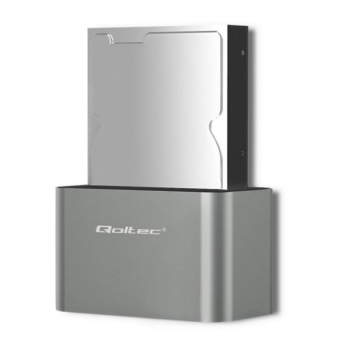 Dockingstation til harddisk - Qoltec 5315 HDD/SSD 2,5"/3,5" SATA USB 3.0 billede
