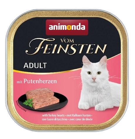 Vådfoder til kat – Animonda Vom Feinsten Adult med kalkunhjerter, 100 g billede