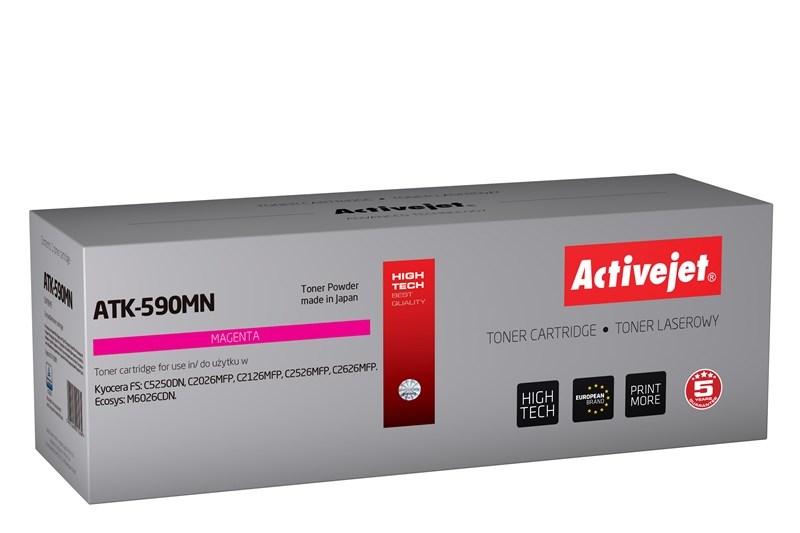 Toner til laserprinter Activejet ATK-590MN – erstatning for Kyocera TK-590M, magenta, 5.000 sider billede