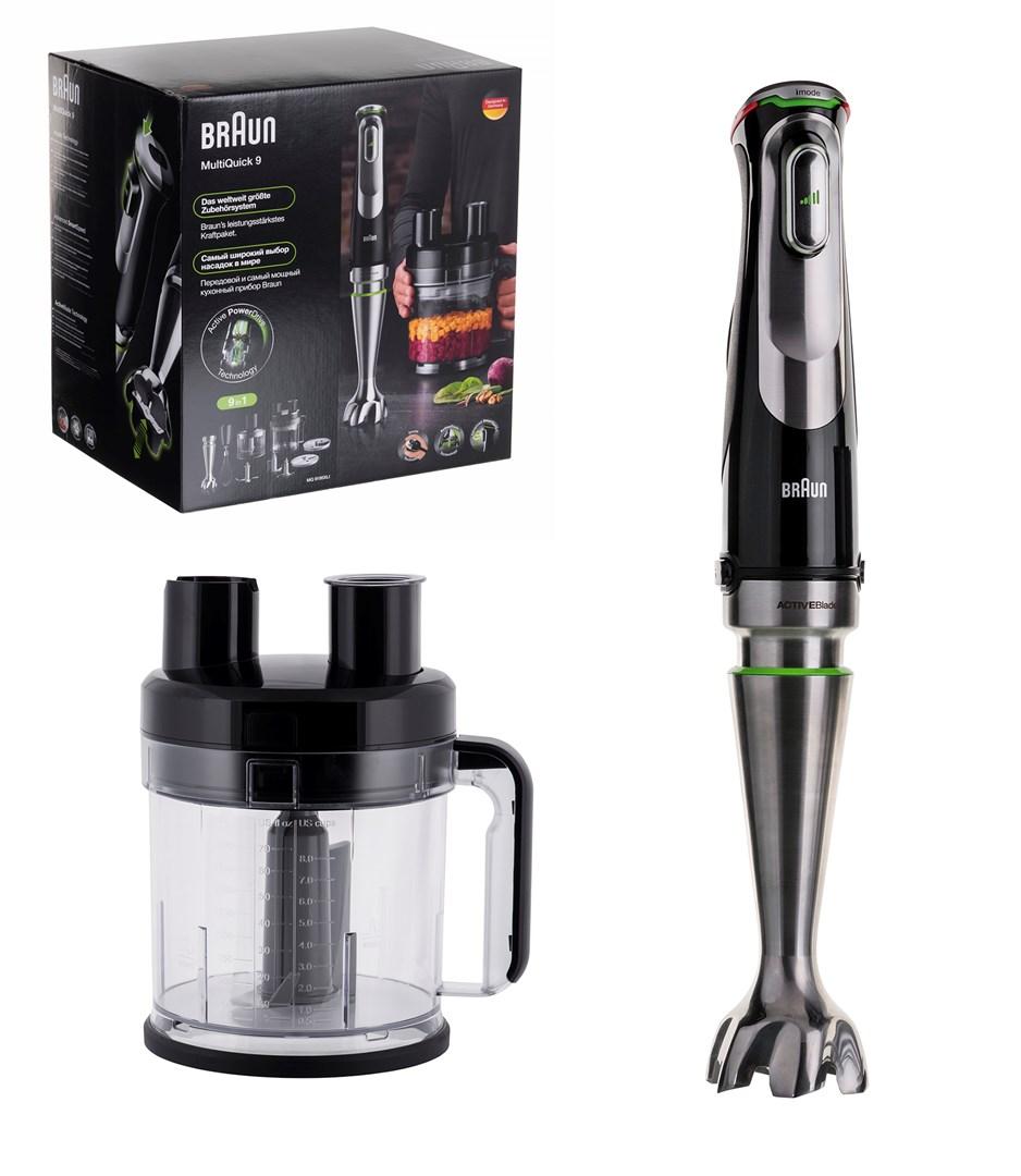 Stavblender Braun MultiQuick 9 MQ 9195XLI, 2 l, 1.200 W - sort/rostfrit stål