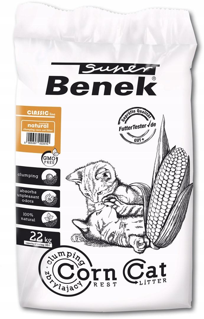 Kattegrus klumpende - Super Benek Corn Classic Natural 35 l billede
