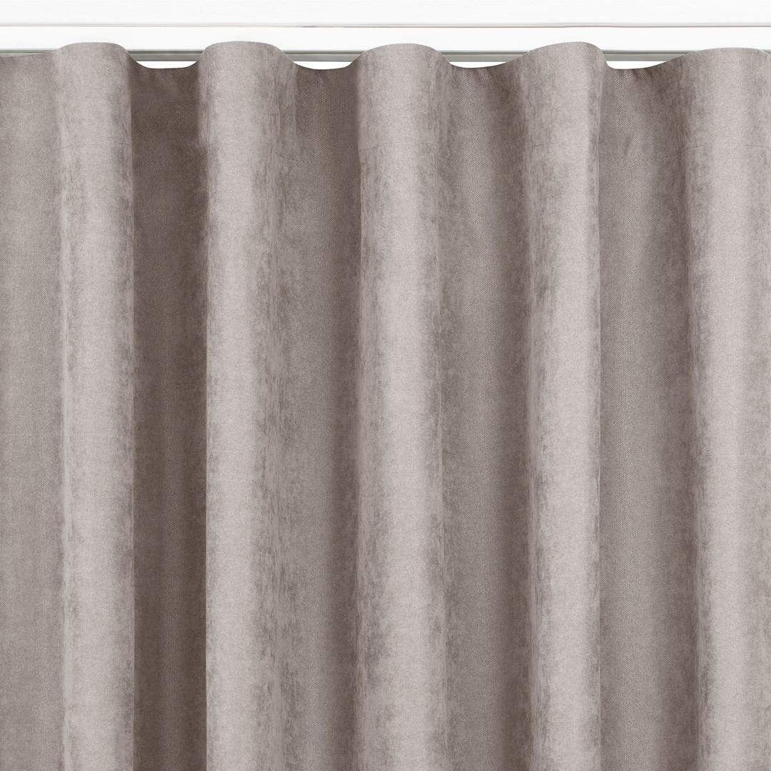 Mørklægningsgardin HOMEDE MILANA - cappuccino, wavebånd 7 cm, 140×270 cm billede