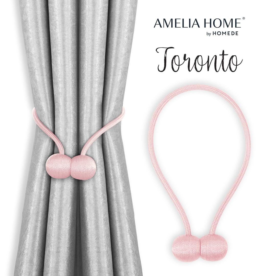 Gardinsamlere med magnet - Amelia Home Toronto, pudderlyserød (2 stk.) billede