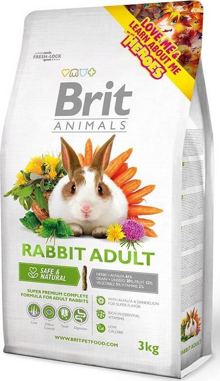 Kanin foder Brit Animals Rabbit Adult Complete 3 kg billede